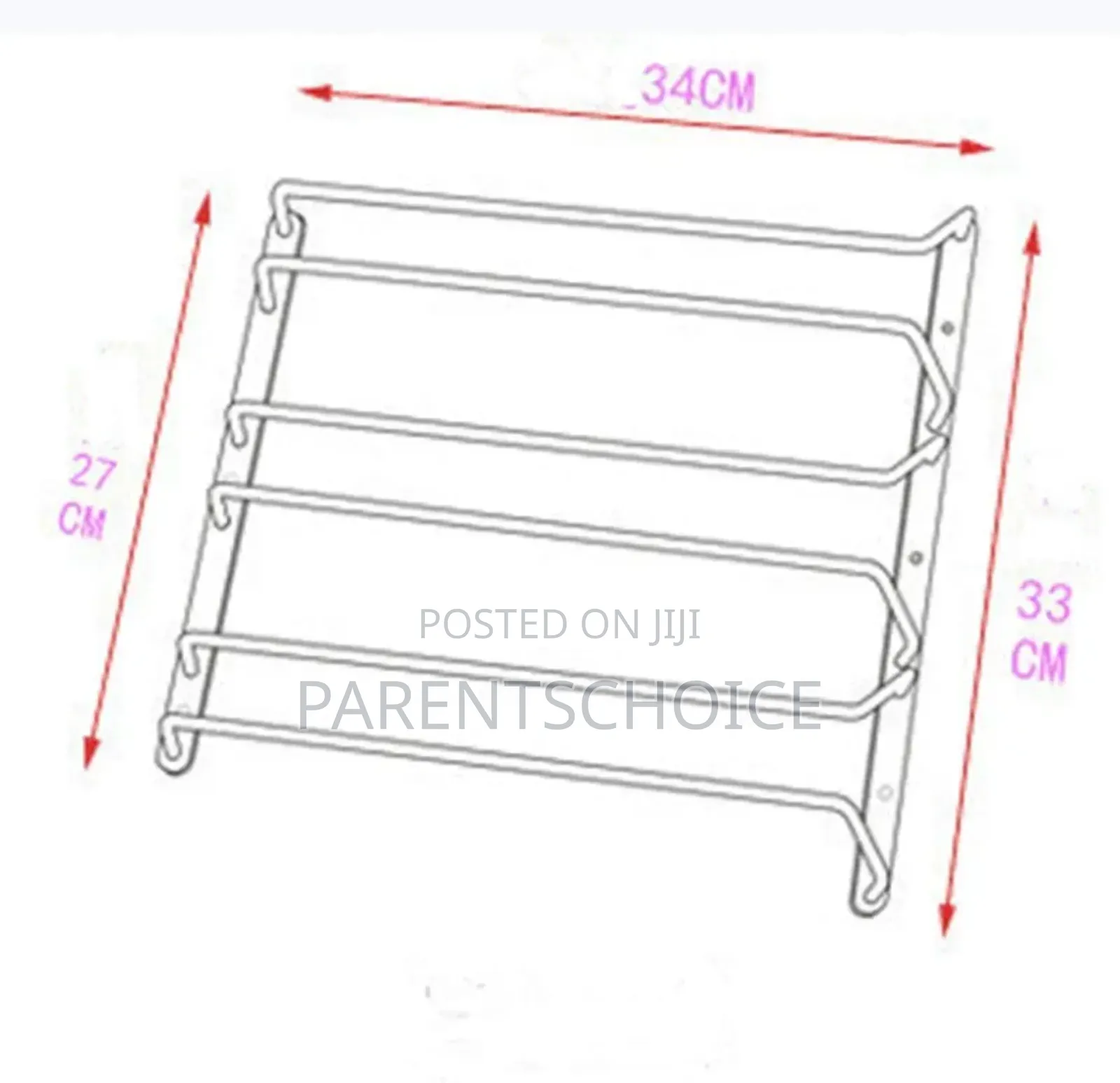 3 Rows Wine Glass Rack Wall-Mounted Hanger