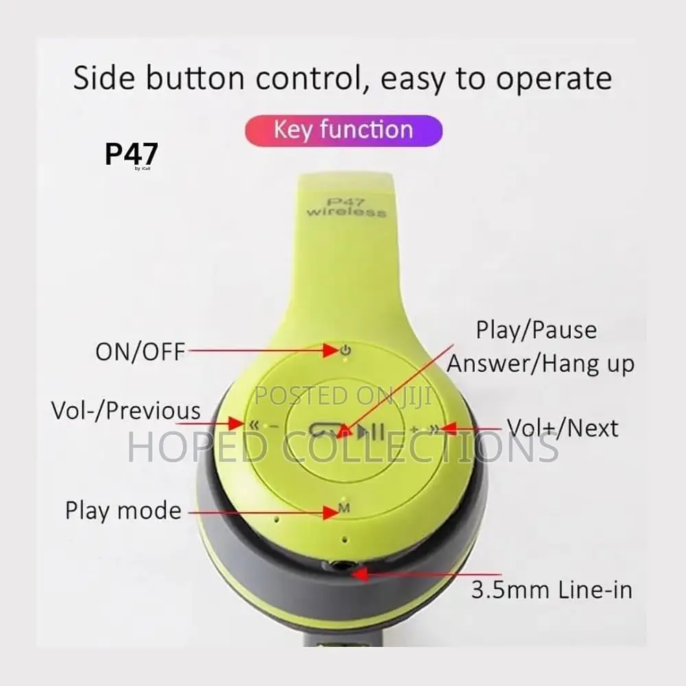 P47 Wireless Headset With Noise Cancellation