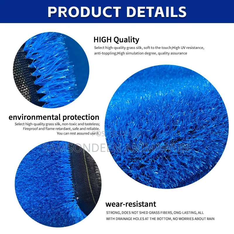 Blue Synthetic Turf For Schools & Events