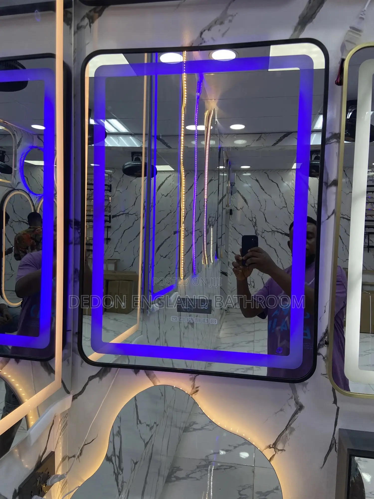 England Led Mirror With Bluetooth Speaker and Time