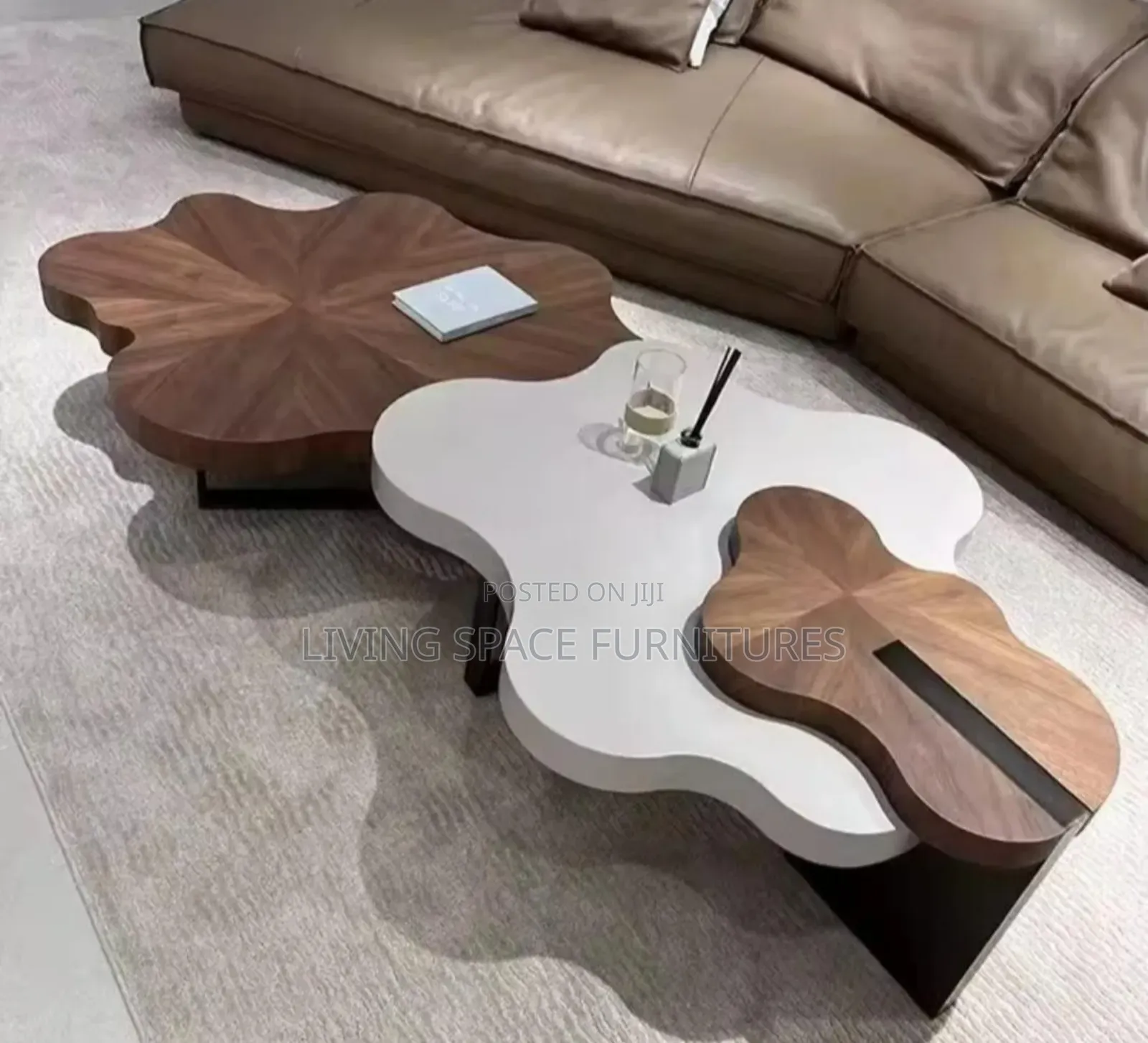 Luxury Pure Wooden Center Table Set