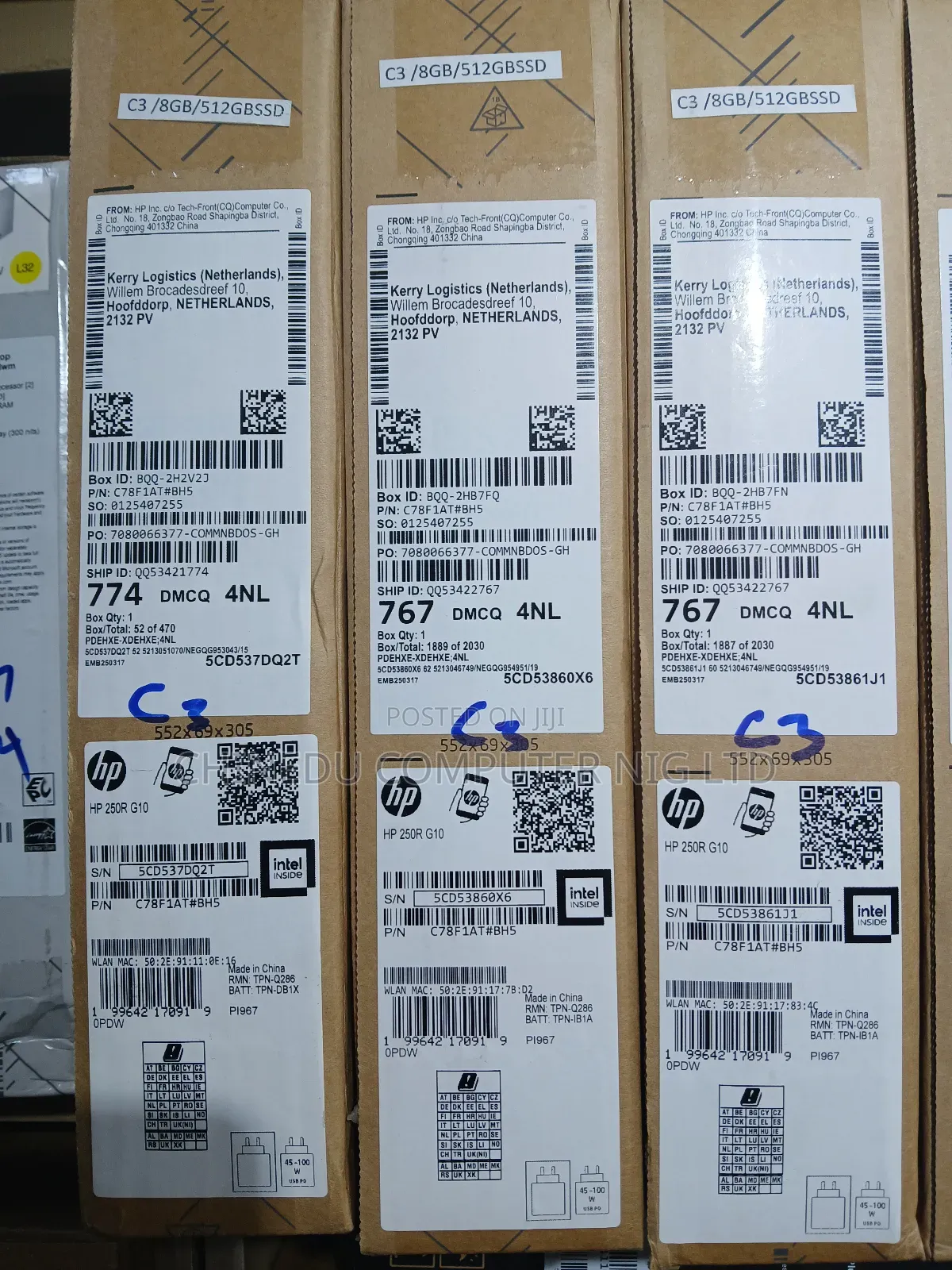 New Laptop HP 250 G10 8GB Intel Core 3 SSD 512GB