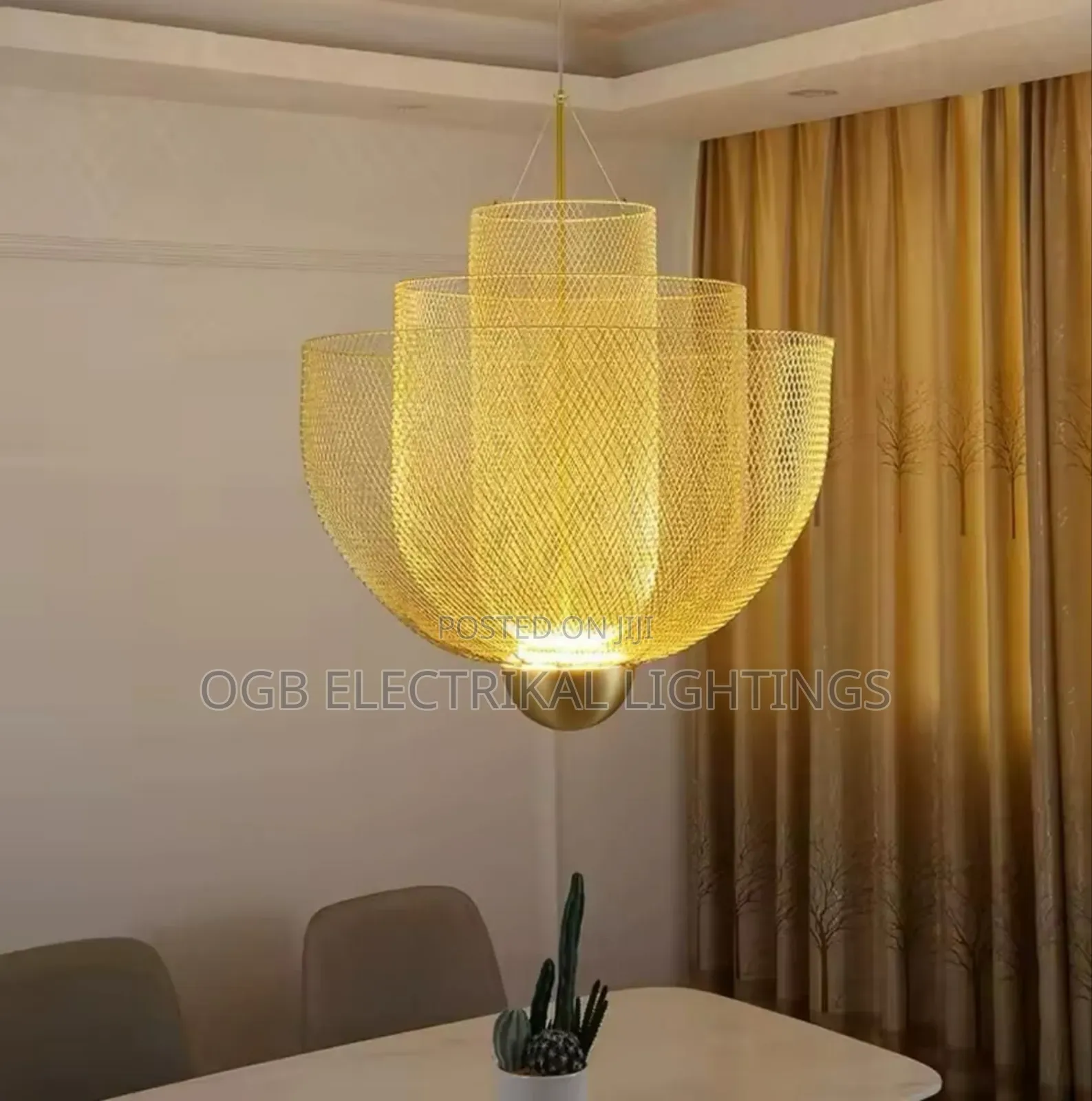 Metal Cage Chandelier