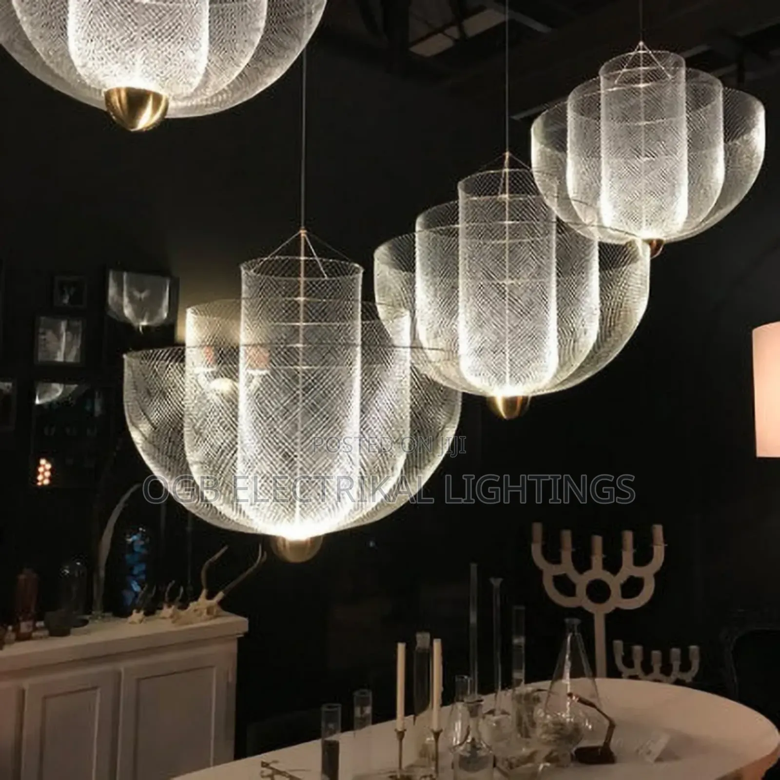Metal Cage Chandelier