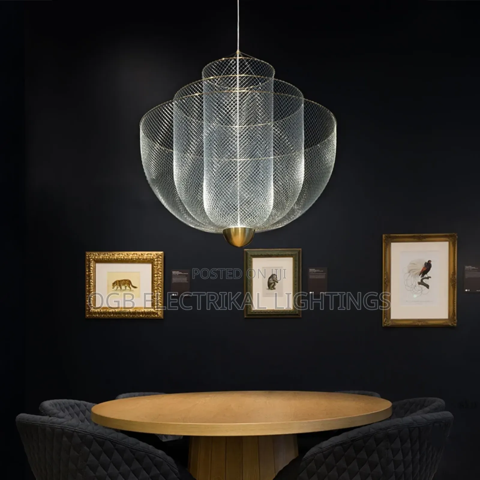 Metal Cage Chandelier