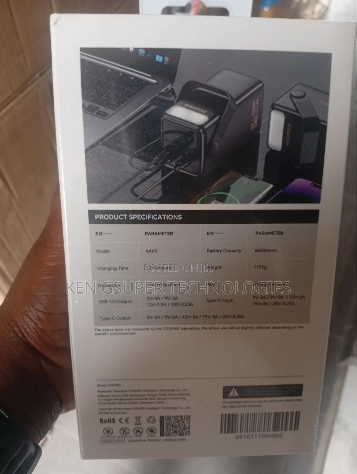 Foomee Power Bank 60000mah