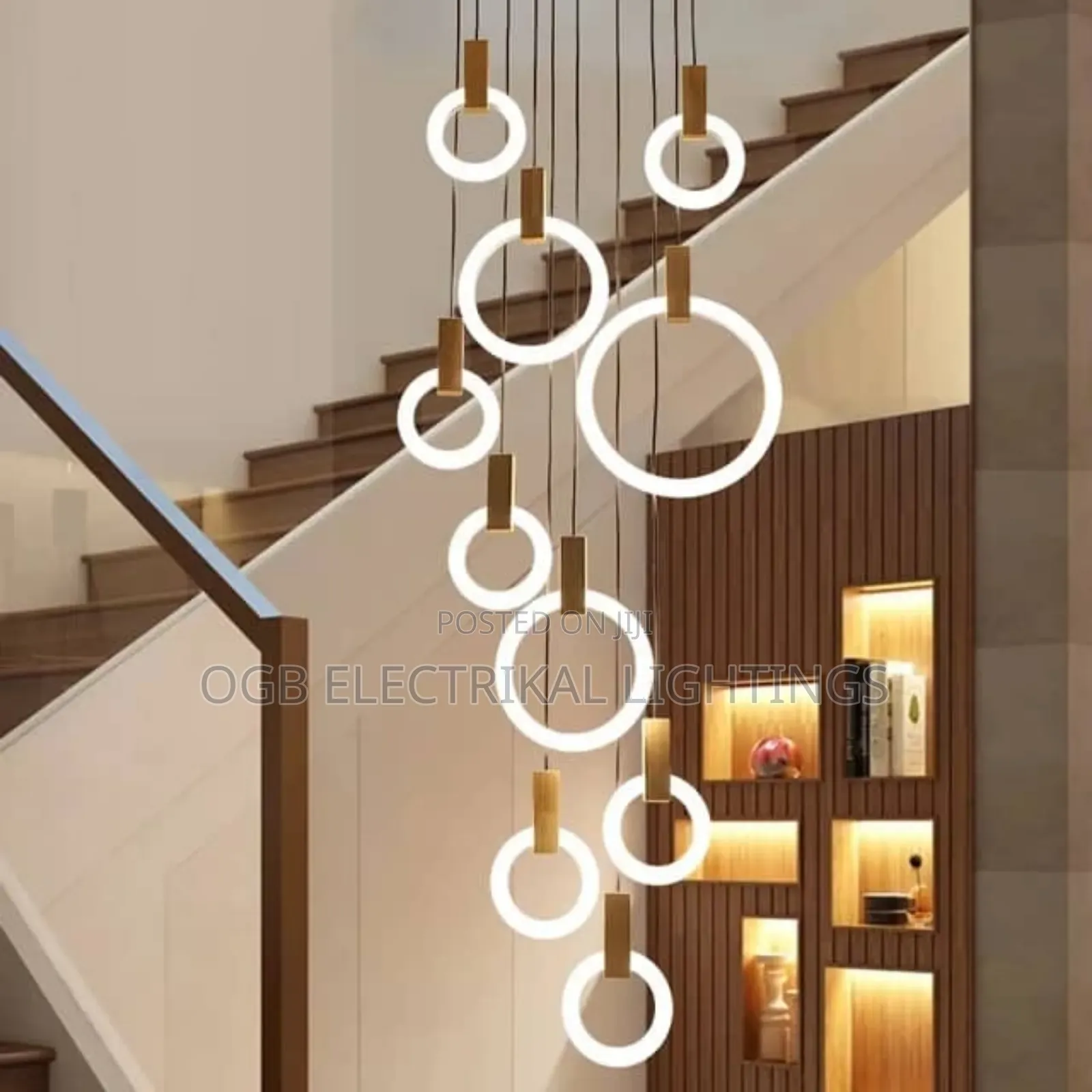 Ring Chandelier For Staircase