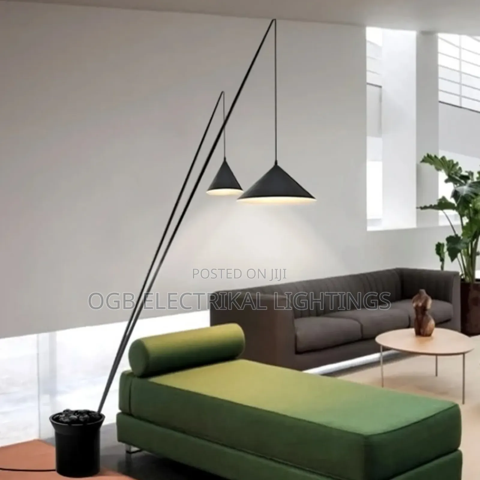 Nordic Black Led Floor Lamp