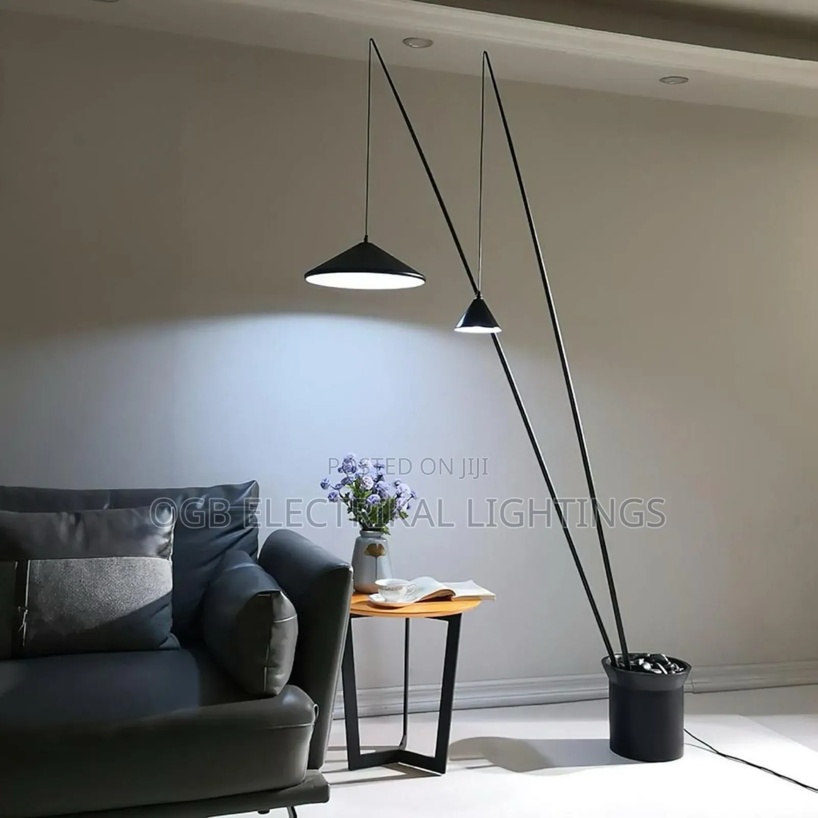 Nordic Black Led Floor Lamp