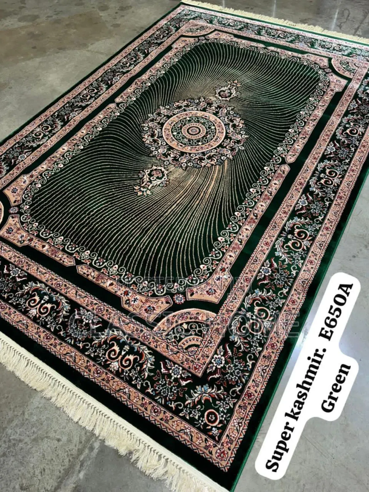 Green Super Kashmir Center Rug