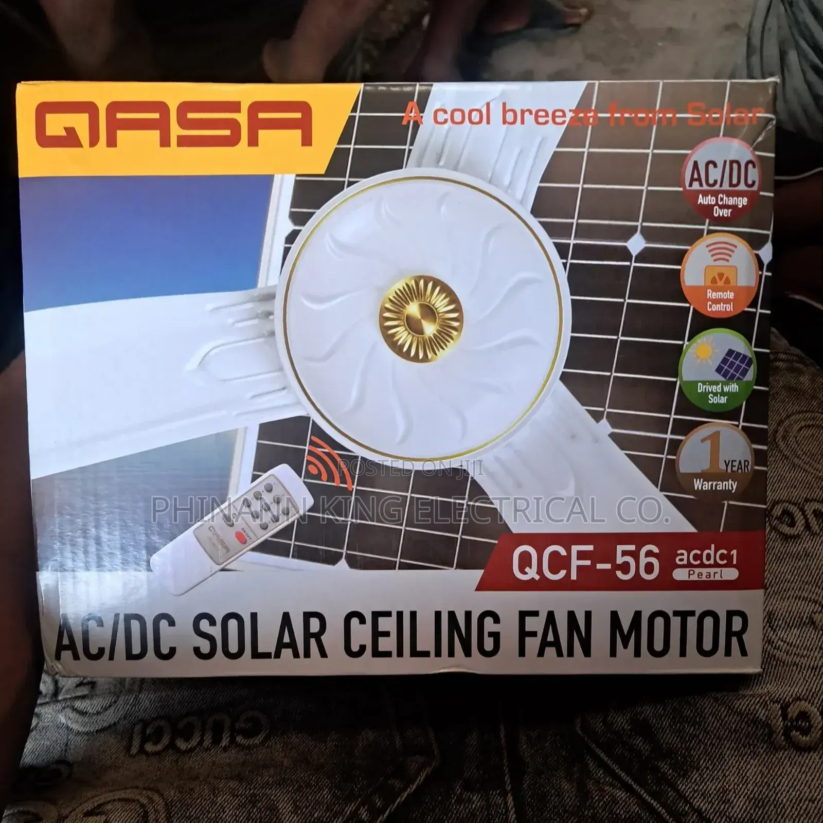 Gasa Solar Ceiling Fan Motor Ac/Dc