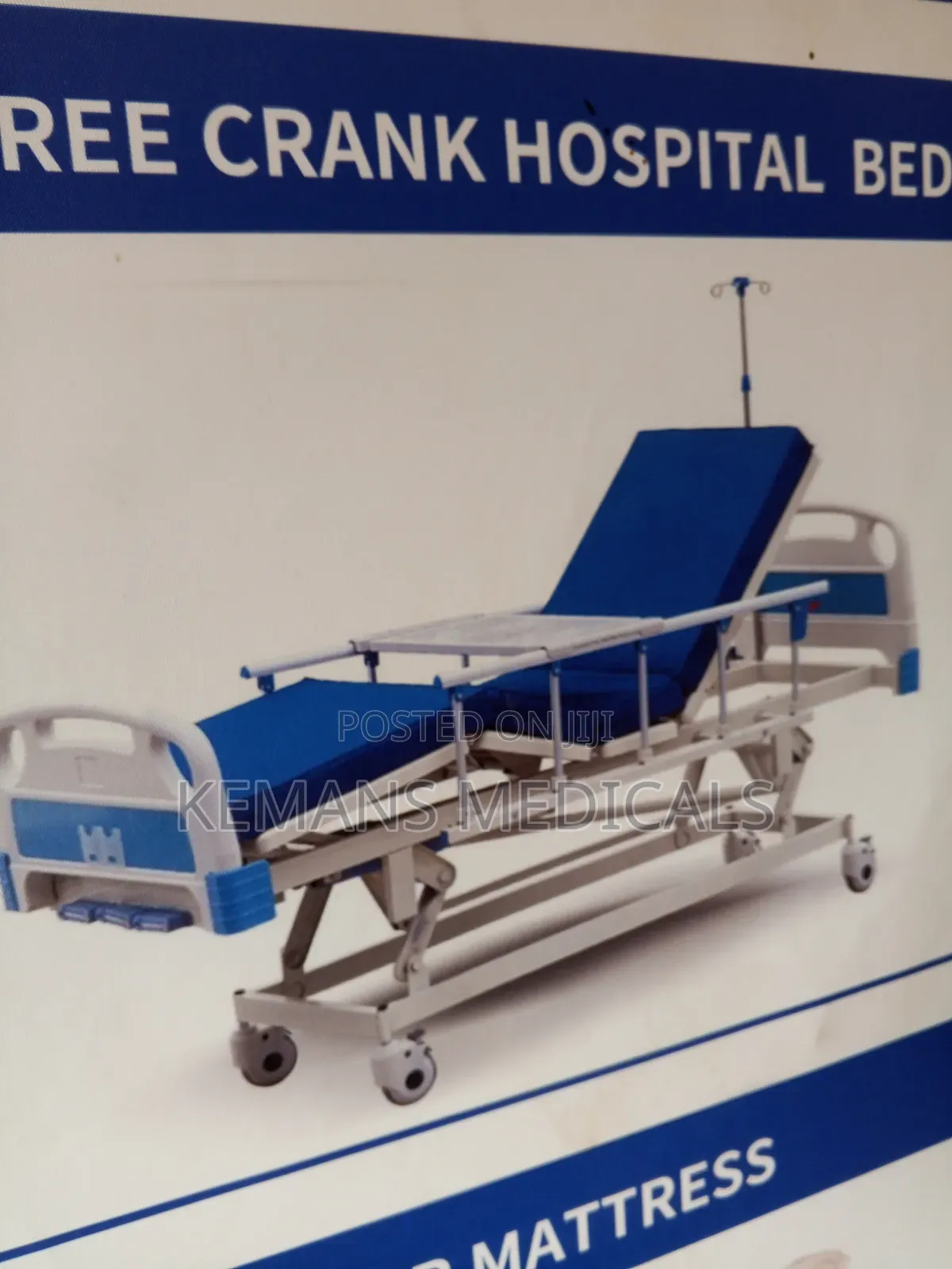 Three Crank Hospital Bed