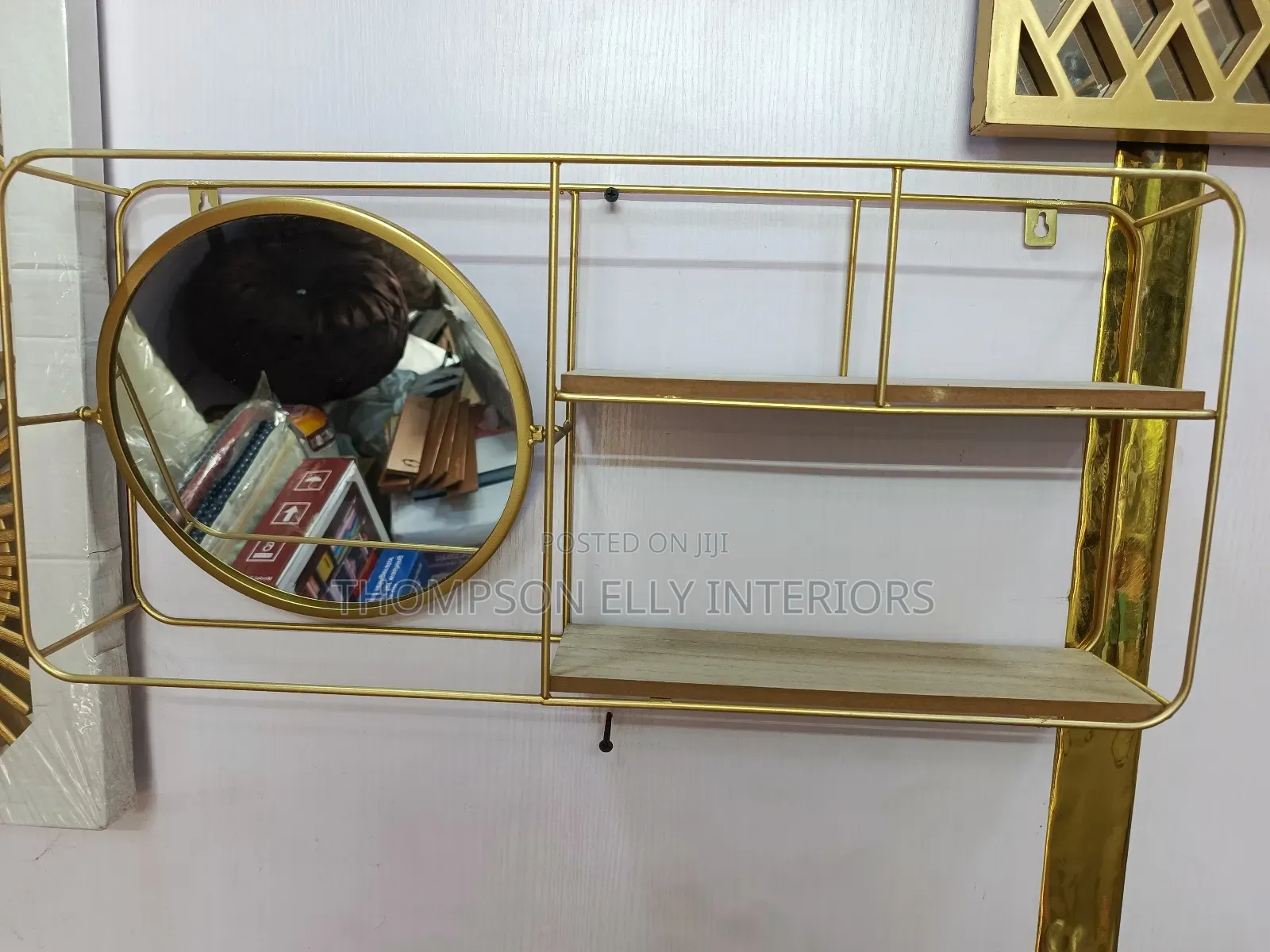 Decorative Wall Mounted Mirror and Shelf