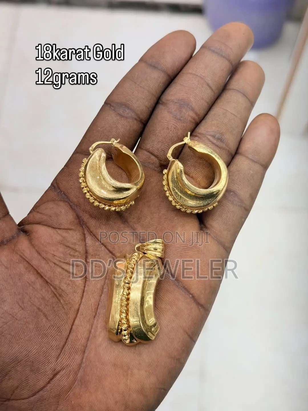 18 Karat Gold Earrings.