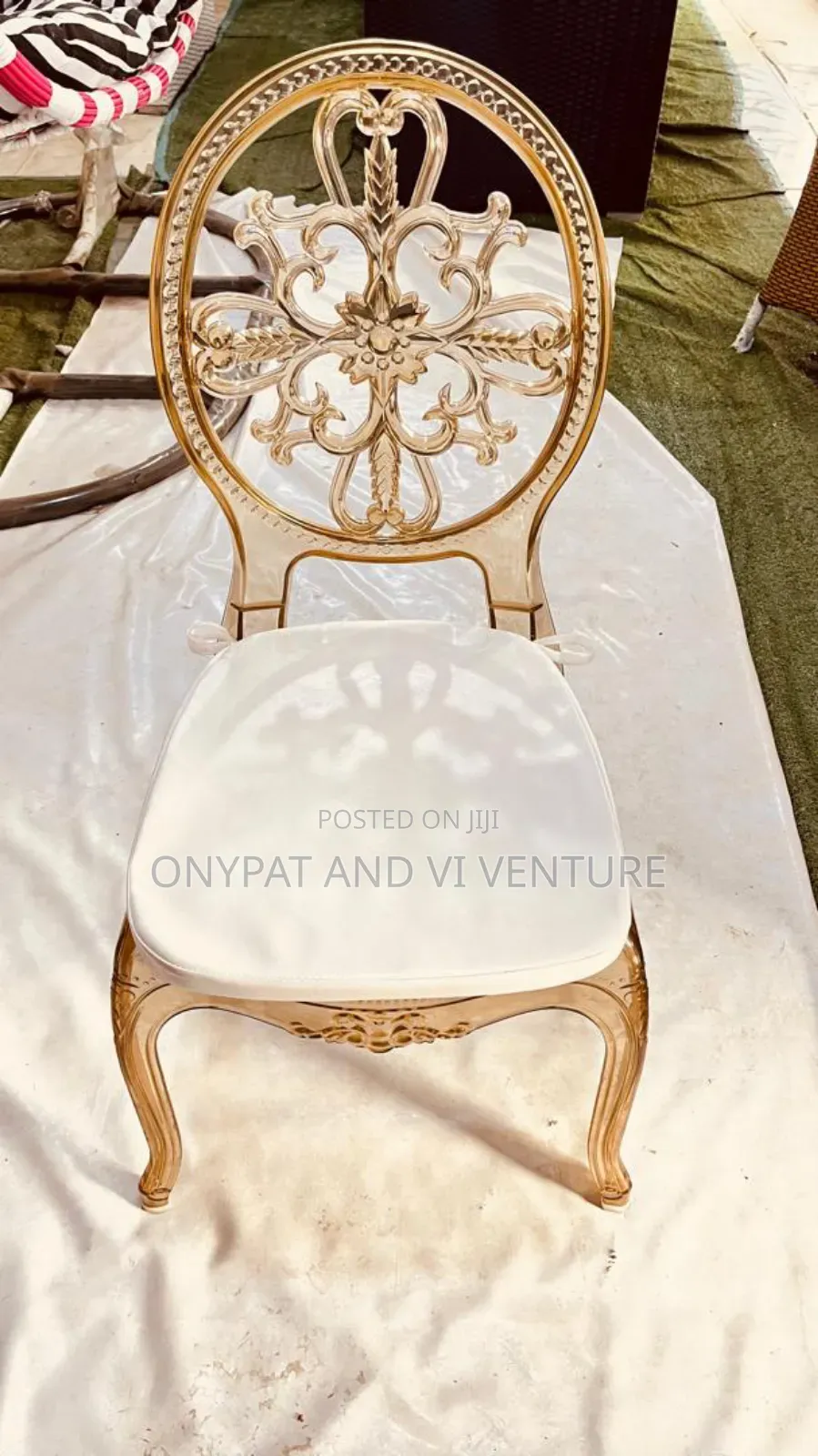 Classic Transparent Gold Chivalry Events Banquet Chairs