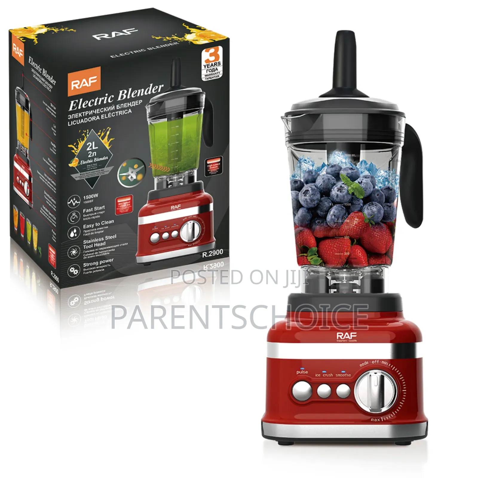 2 in 1 Crush Blender Glass Jar for Stir Grinding Smoothies Ice Fruit