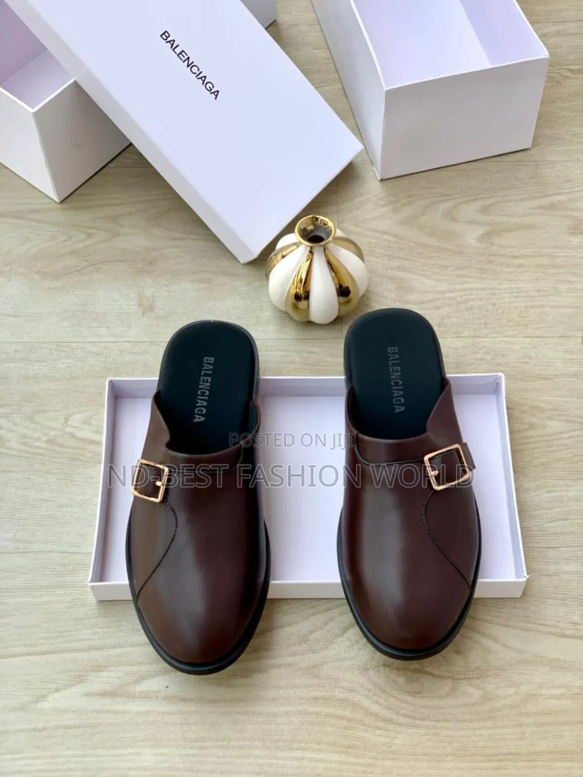 Balaciaga Leather Half Shoe