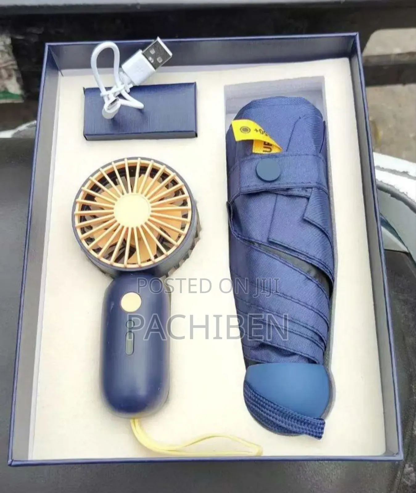 Umbrella and Handy Fan in a Gift Box