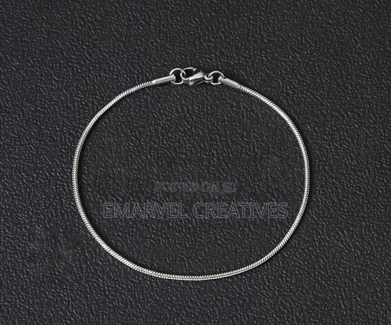 Men's Stainless Steel Round Snake Bracelet