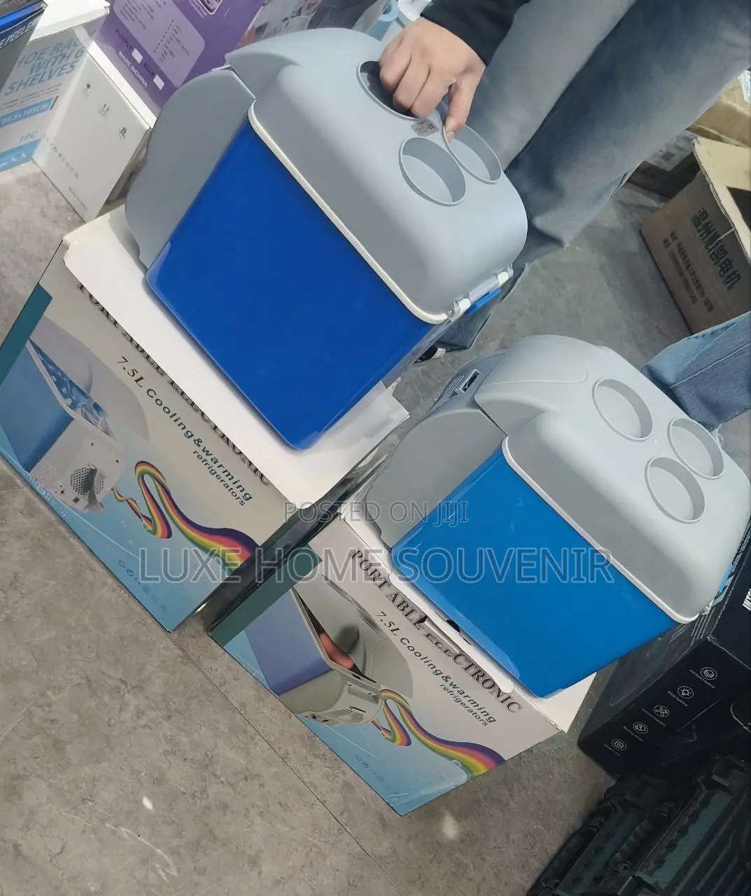 Portable Car Fridge 7.5litre Cooling Warning Refrigerator