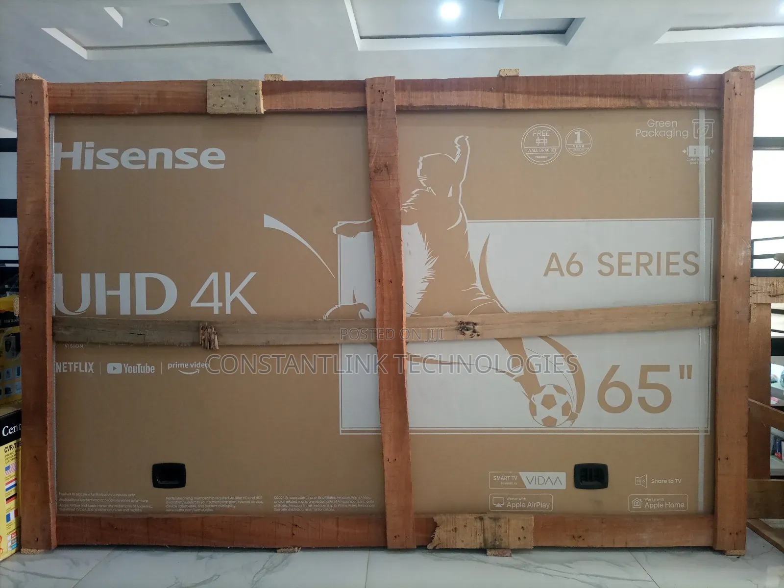 Hisense 65'' A6 Series Uhd Smart Tv +Free Wall Bracket- 65a6k