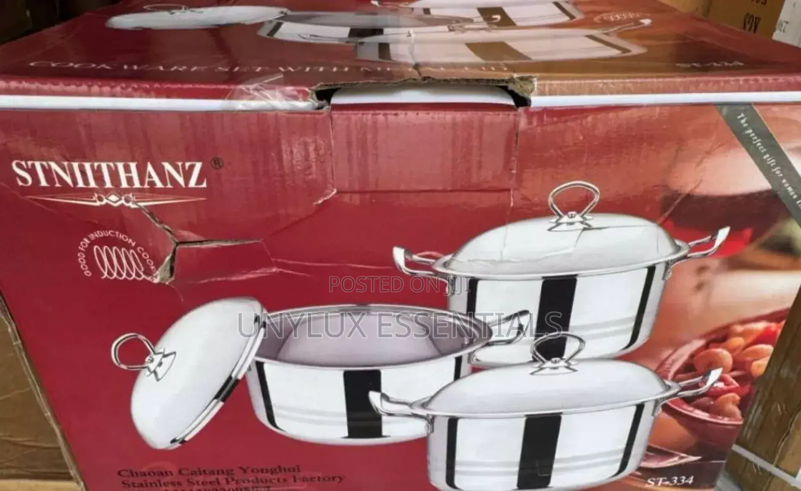 6pcs Stainless Steel Cookware 24/26/28cm