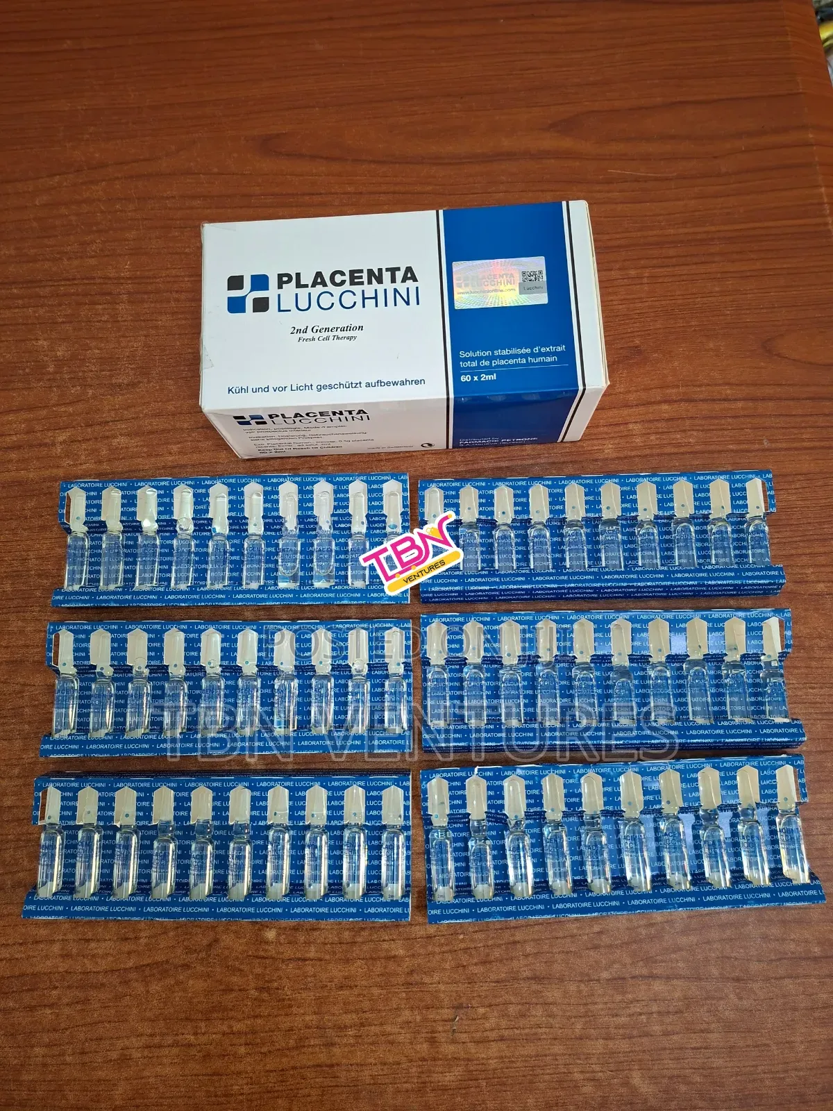 Lucchini Placenta 2nd Generation Fresh Cell Therapy -60 Ampoules