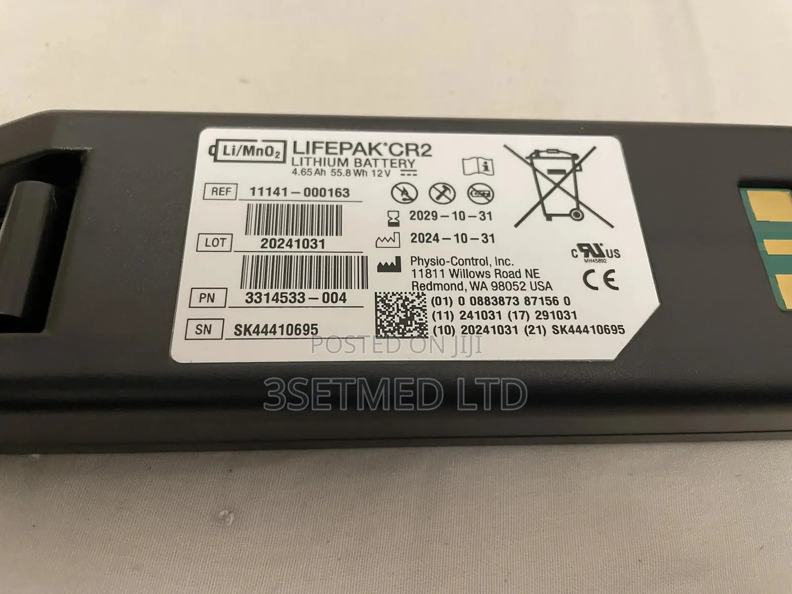 Lifespak Cr2 Defibrillator Battery