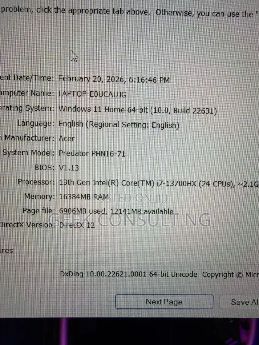 Laptop Acer Predator Helios Neo 16 16GB Intel Core i7 SSD 1T