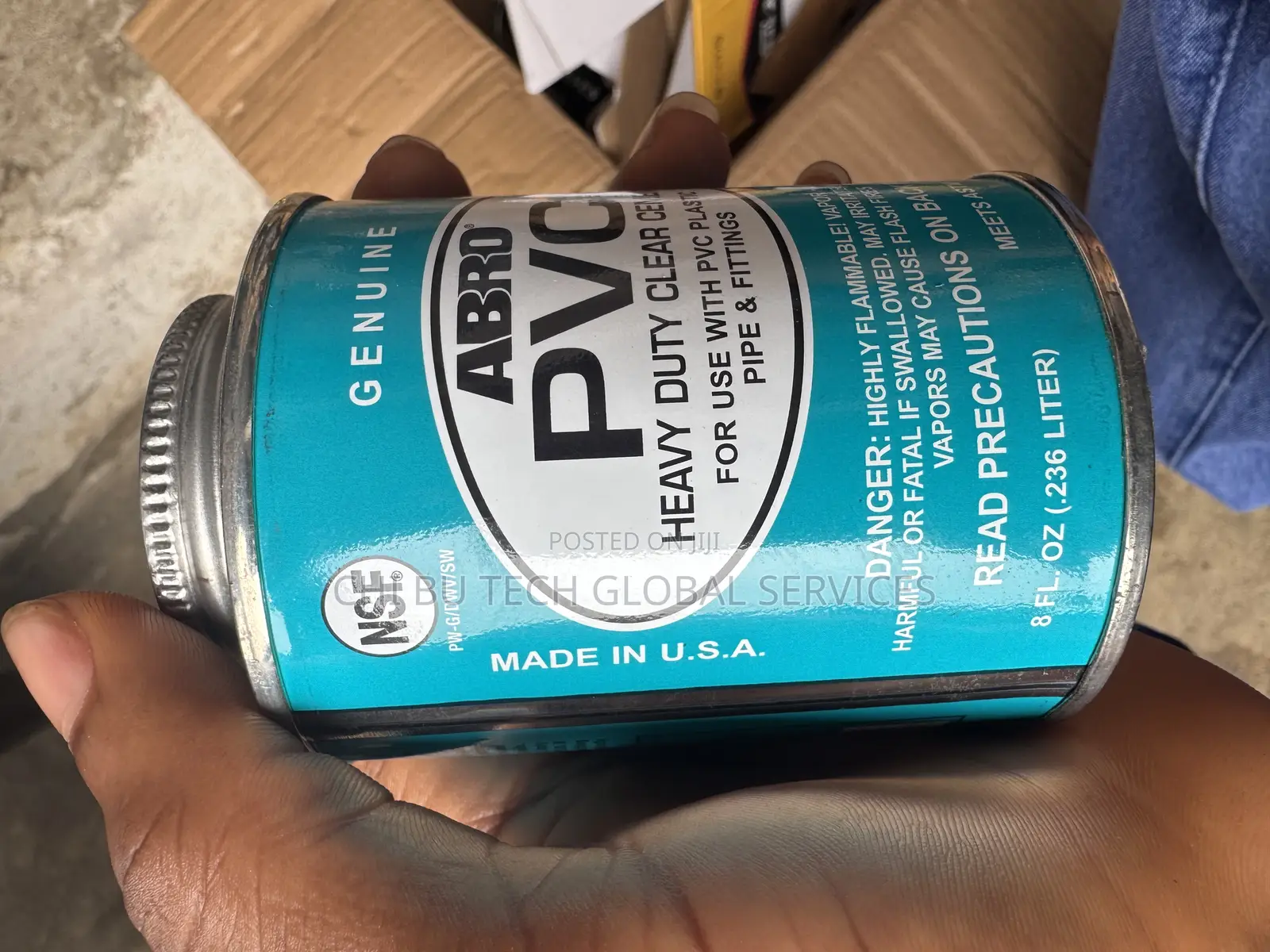 8 Fl. Oz (.236 Liter) Abro PVC Heavy Duty Clear Cement