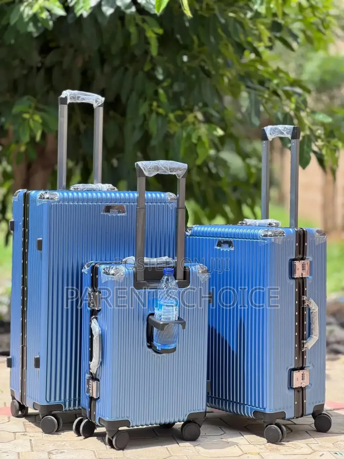 Blue Aluminium Frame Luggage- 3set
