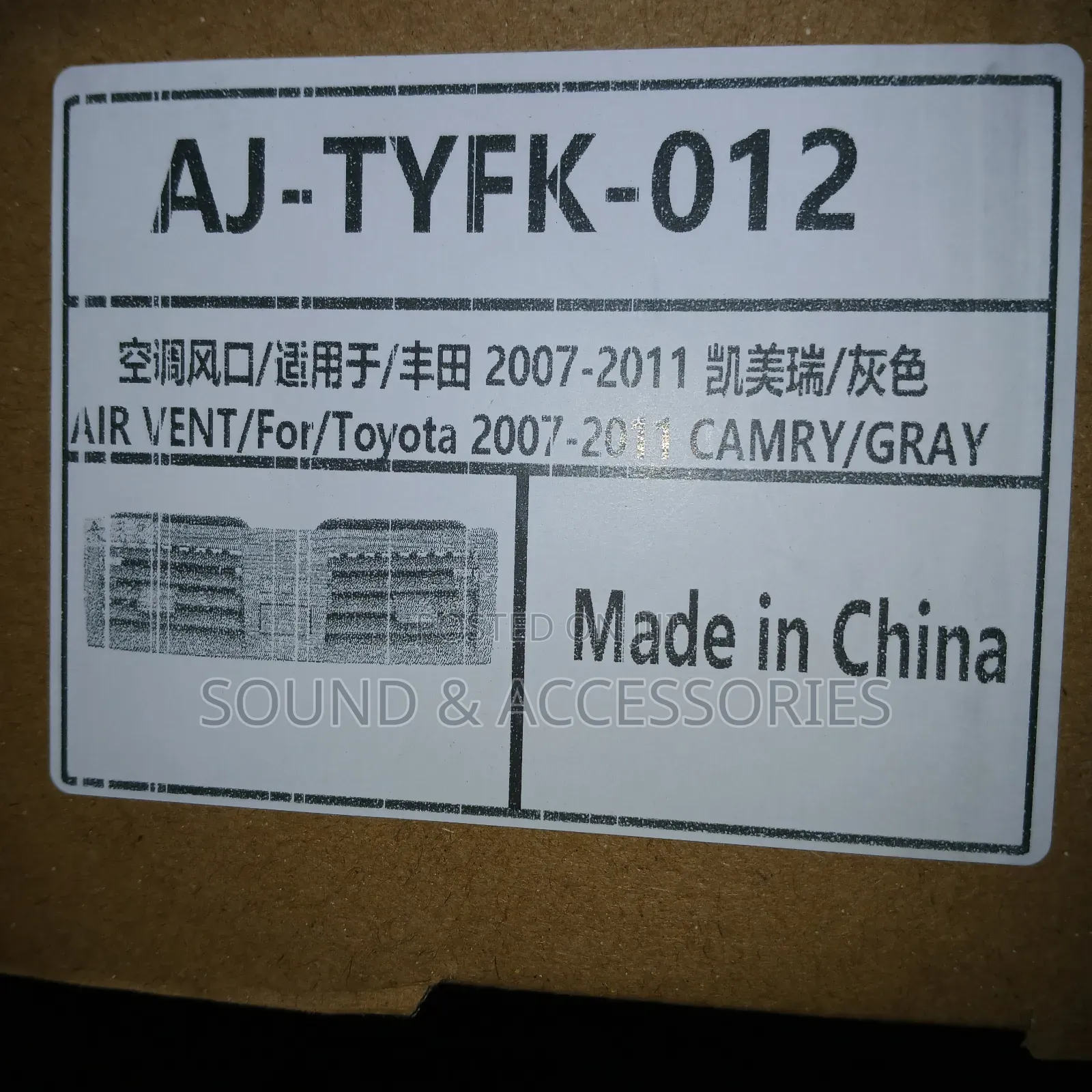 Toyota Camry 07-11 Center a/C Air Vents Outlet Panel Grille