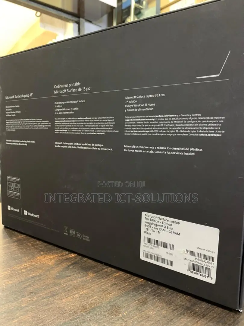 New Laptop Microsoft Surface Laptop 7 64GB Intel Core Ultra 7 SSD 1T
