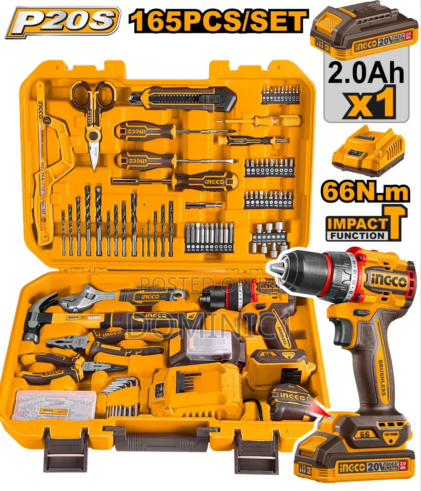 Ingco Cordless Drilling Machine Tools Sets 165