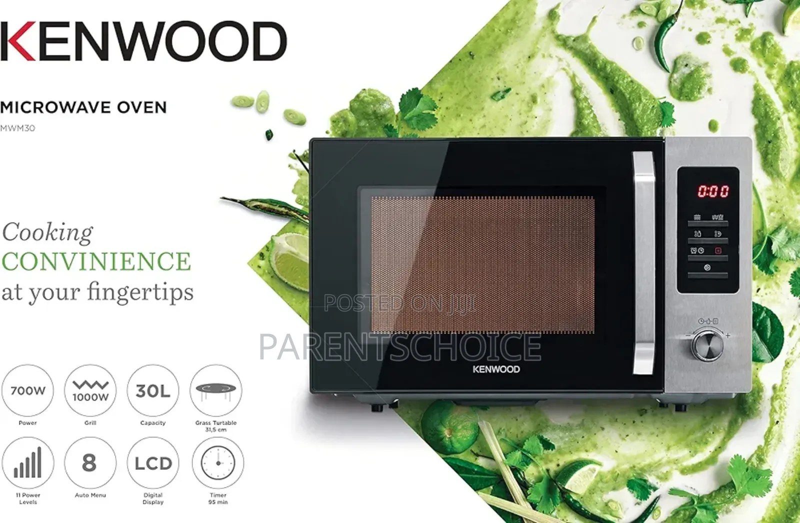 Kenwood 30l Microwave Oven With Grill, Digital Display