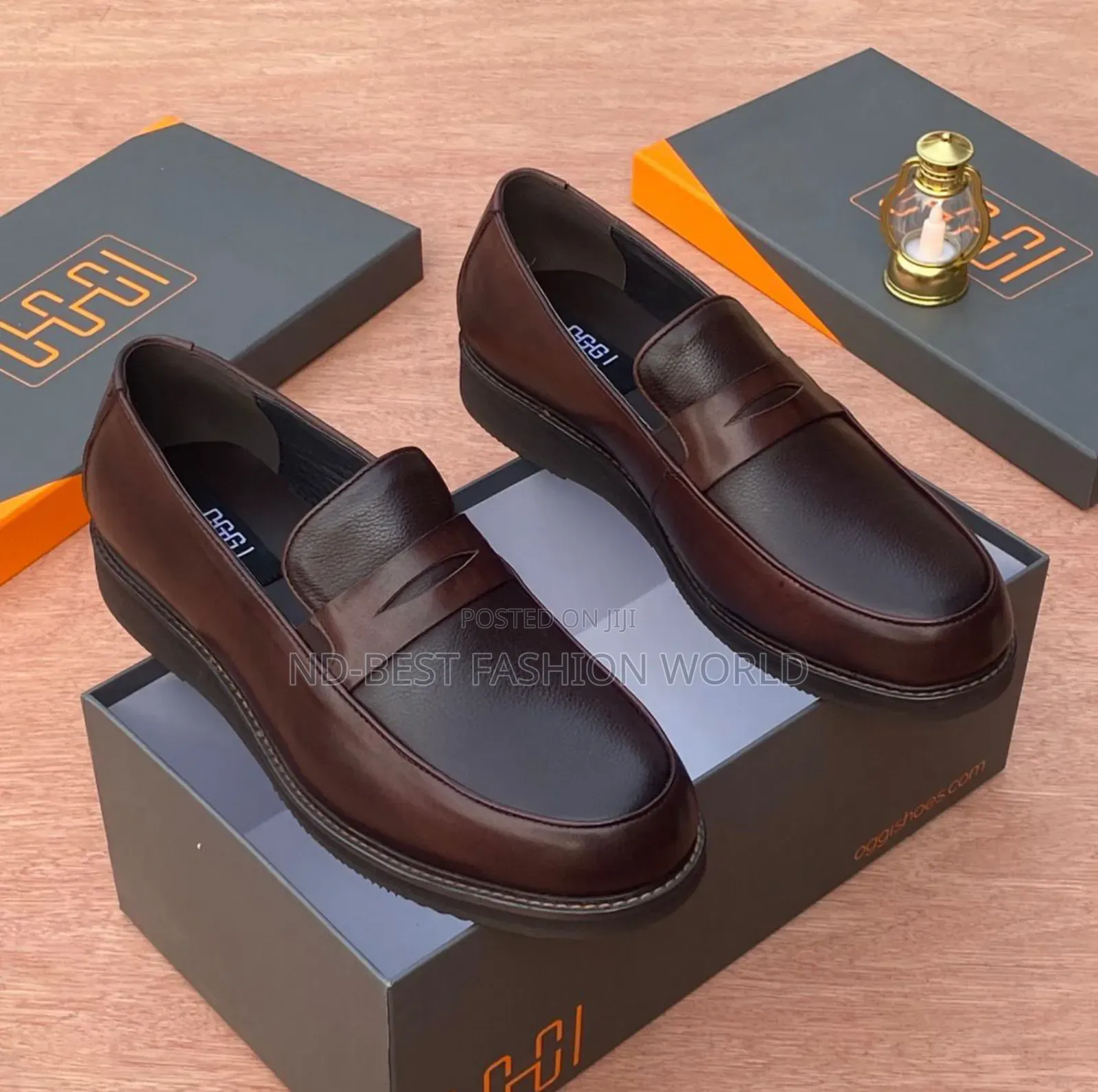 Oggi Leather Brown Shoes