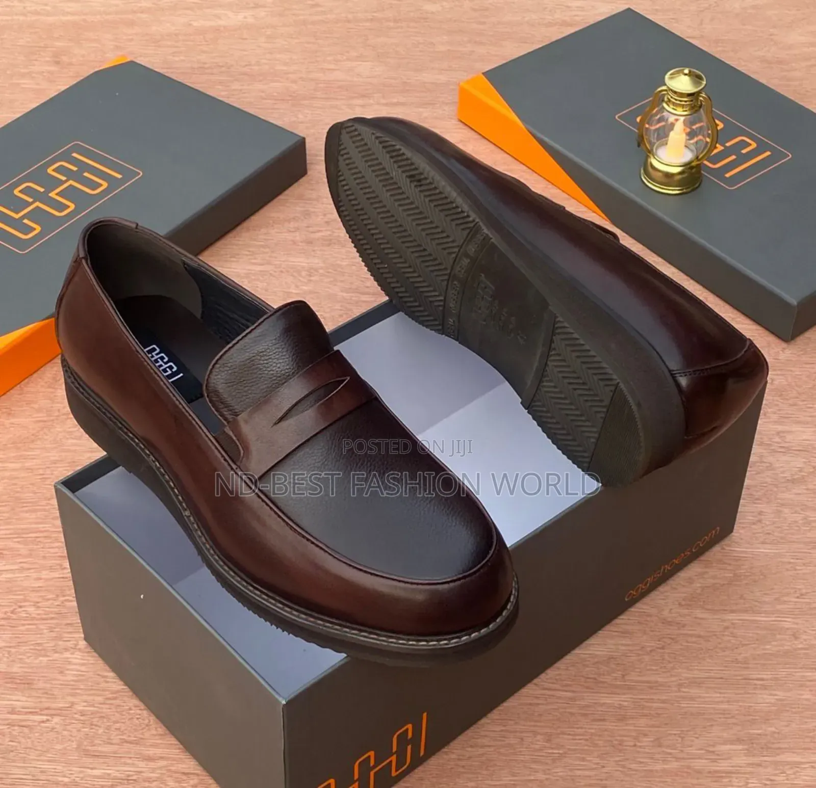 Oggi Leather Brown Shoes
