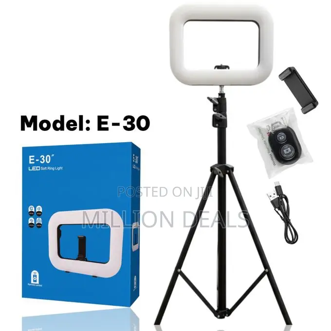 E-30 Rectangular Led Soft Ring Light With Remote