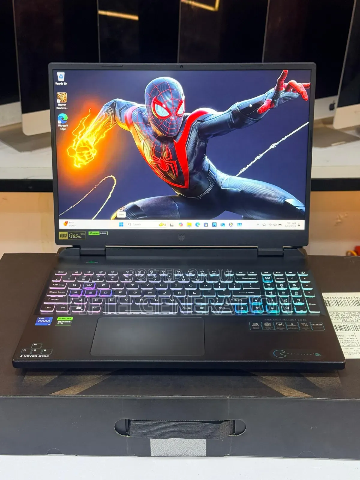 Laptop Acer Predator Helios Neo 16 32GB Intel Core i7 SSD 1.5T