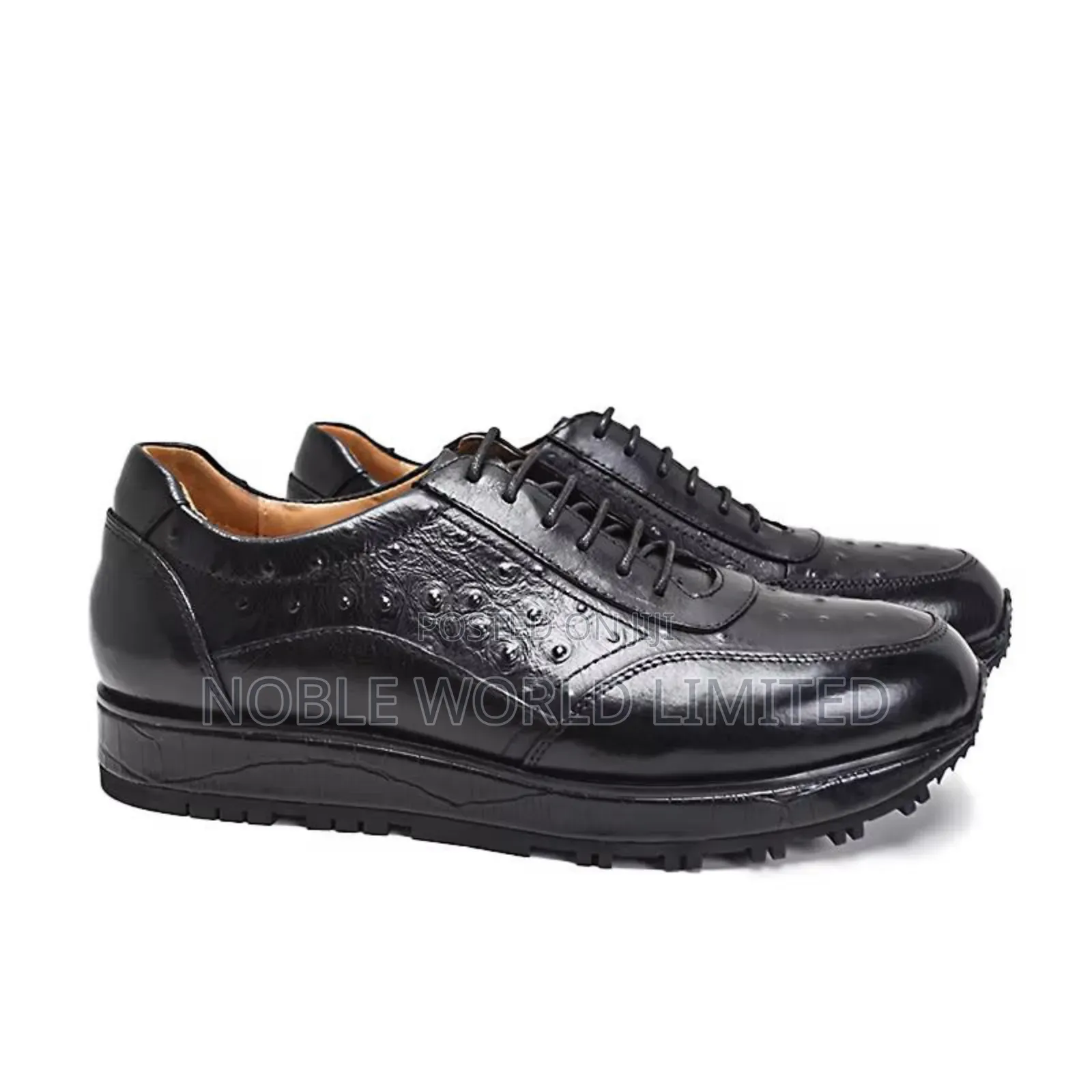 Solid Black/Brown Corporate Shoes Abl 6g