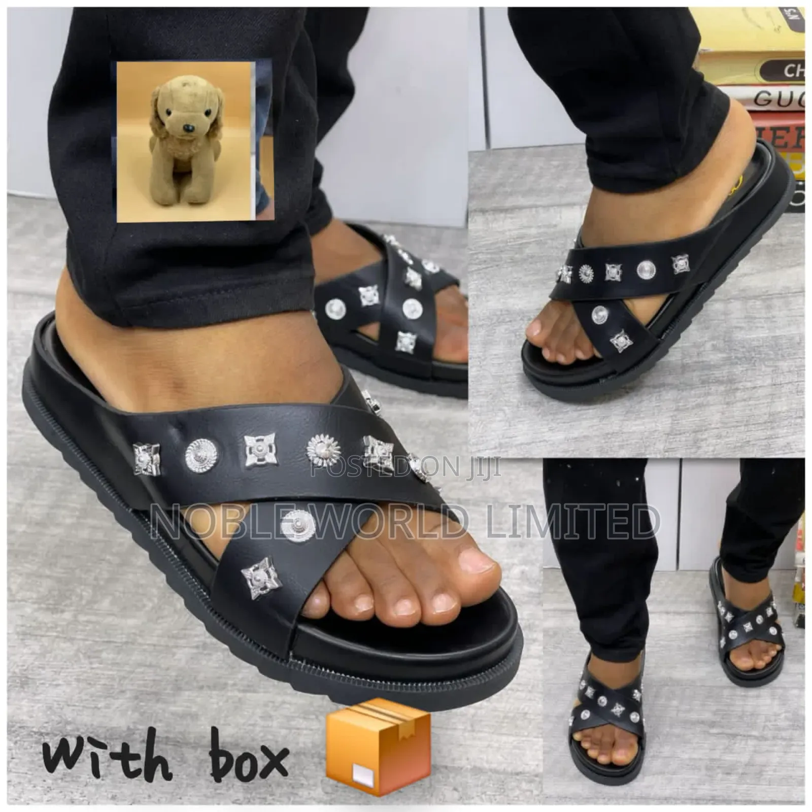 Black /Brown Pam Slippers NGN 6y
