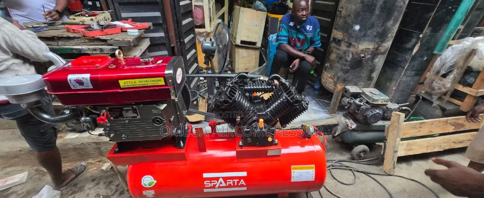 10hp Air Compressor With 300ltr Tank and Diesel Engine