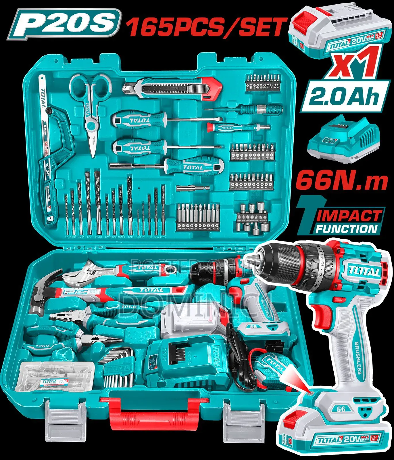 Total Tools 165 Pcs Tool Set (Thkthp11652).