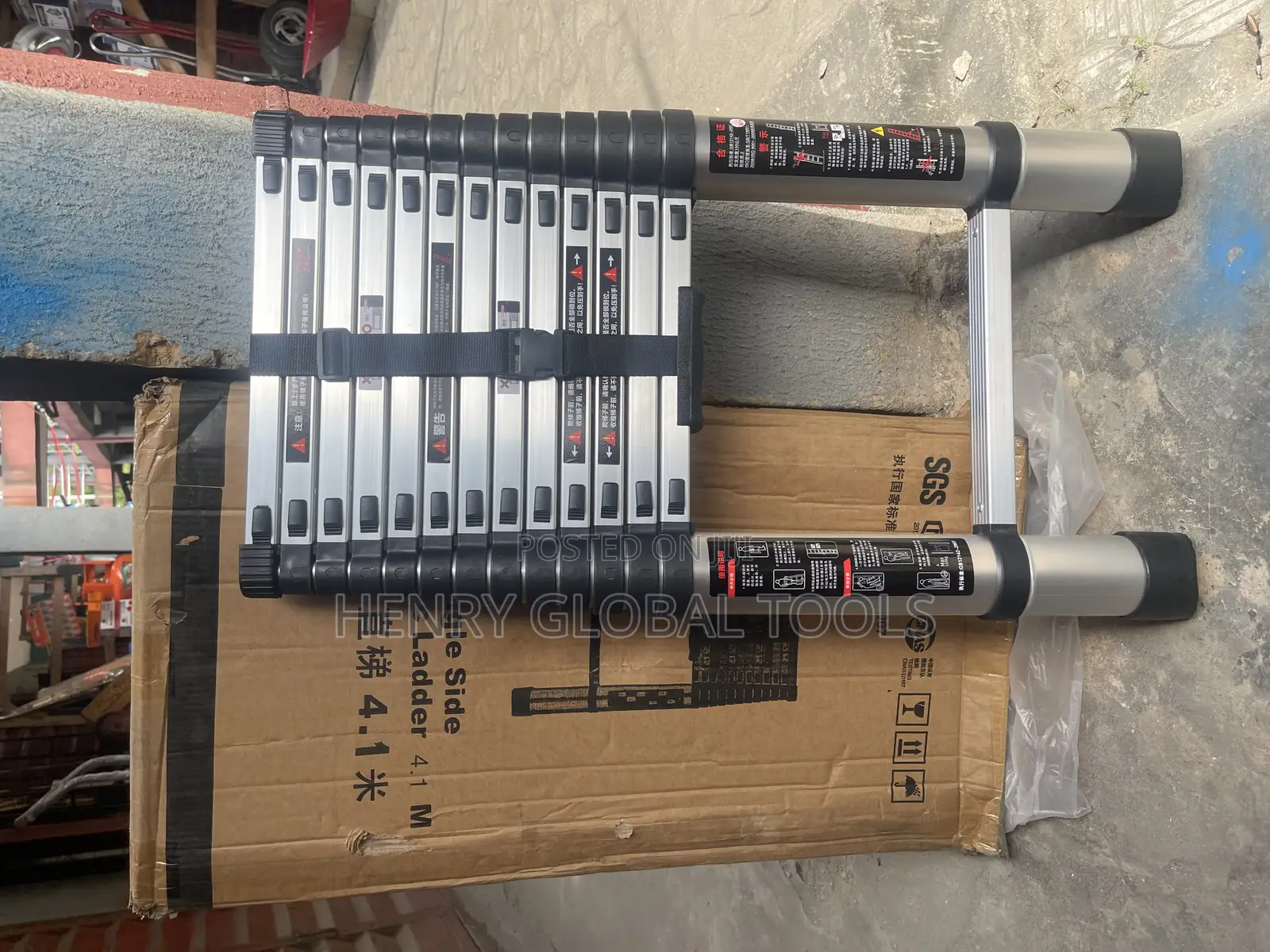 4.1meter Alliminium Heavy Duty Ladder