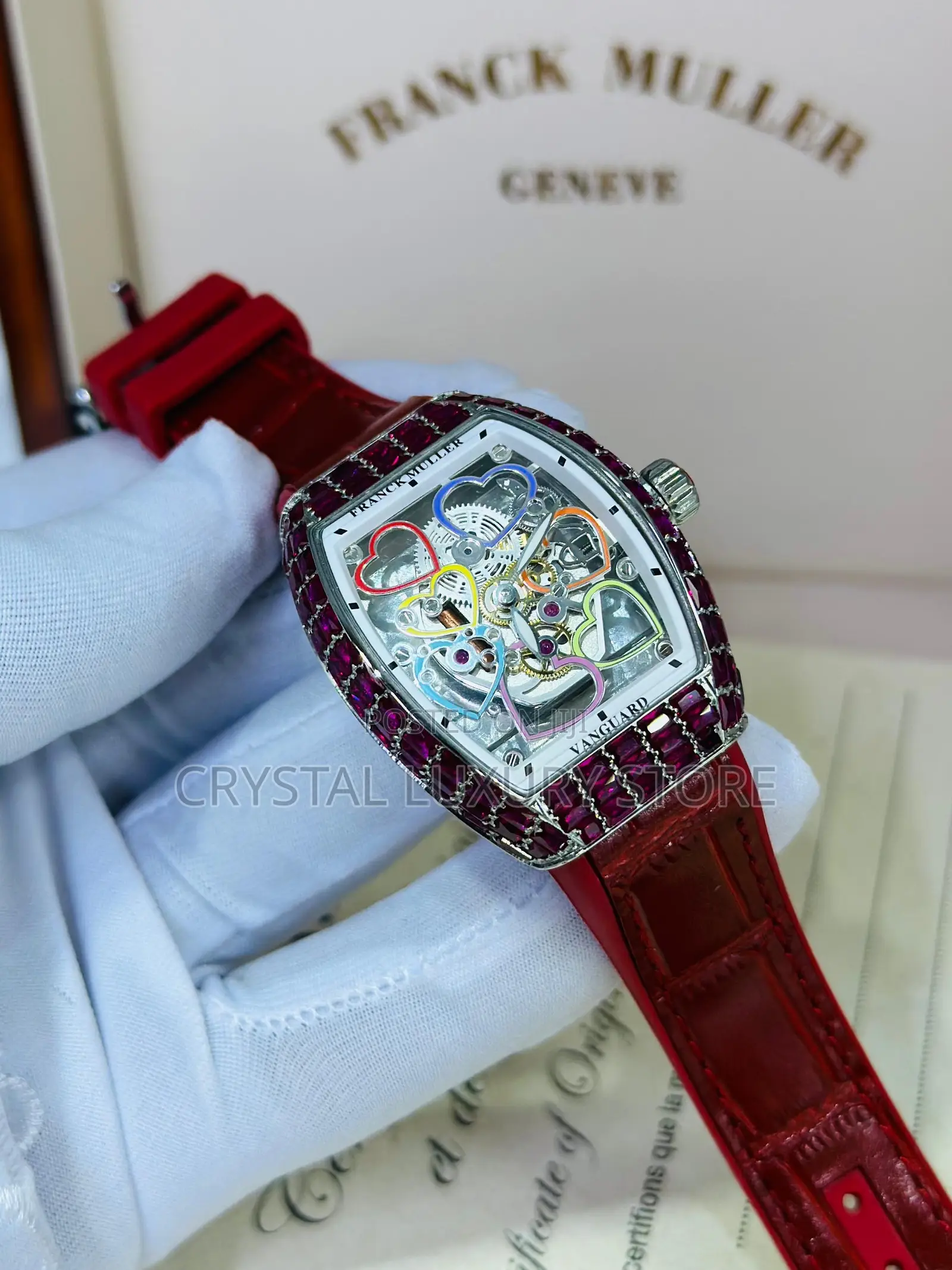 Franck Muller Quality Ladies Genuine Leather Wristwatch