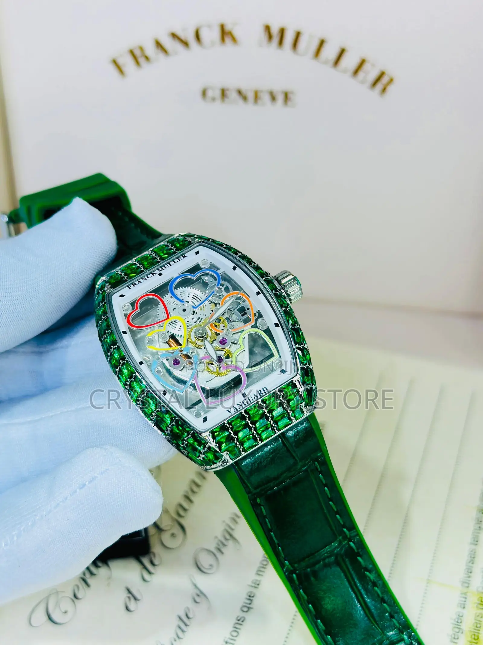 Franck Muller Quality Ladies Genuine Leather Wristwatch