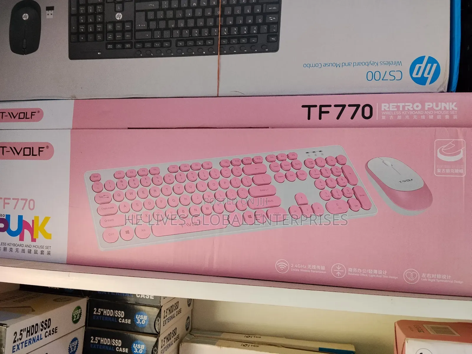 Quality Pink Wireless Keyboard and Mouse Combo
