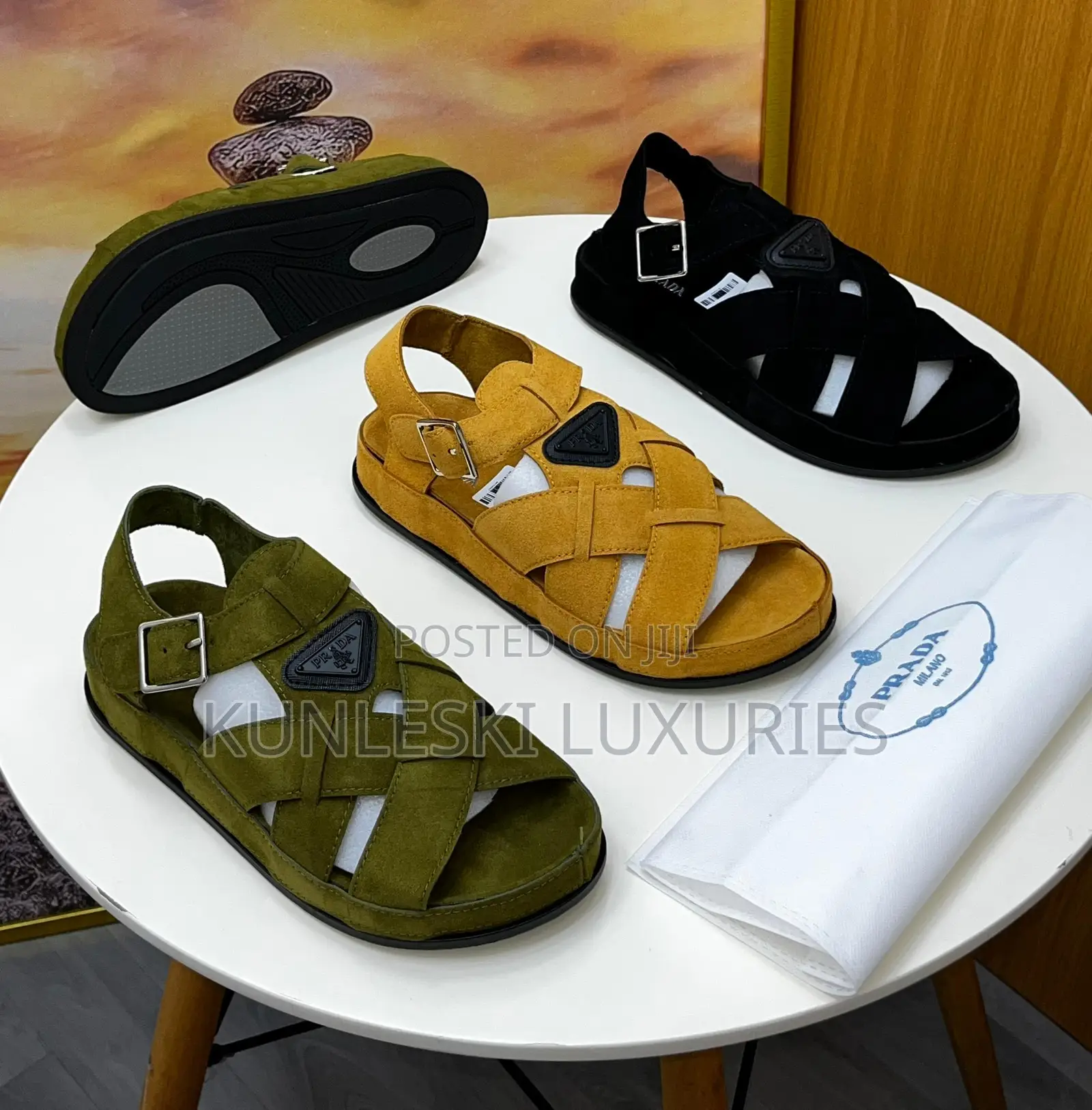 Original Prada Suede Sandals For Men’S