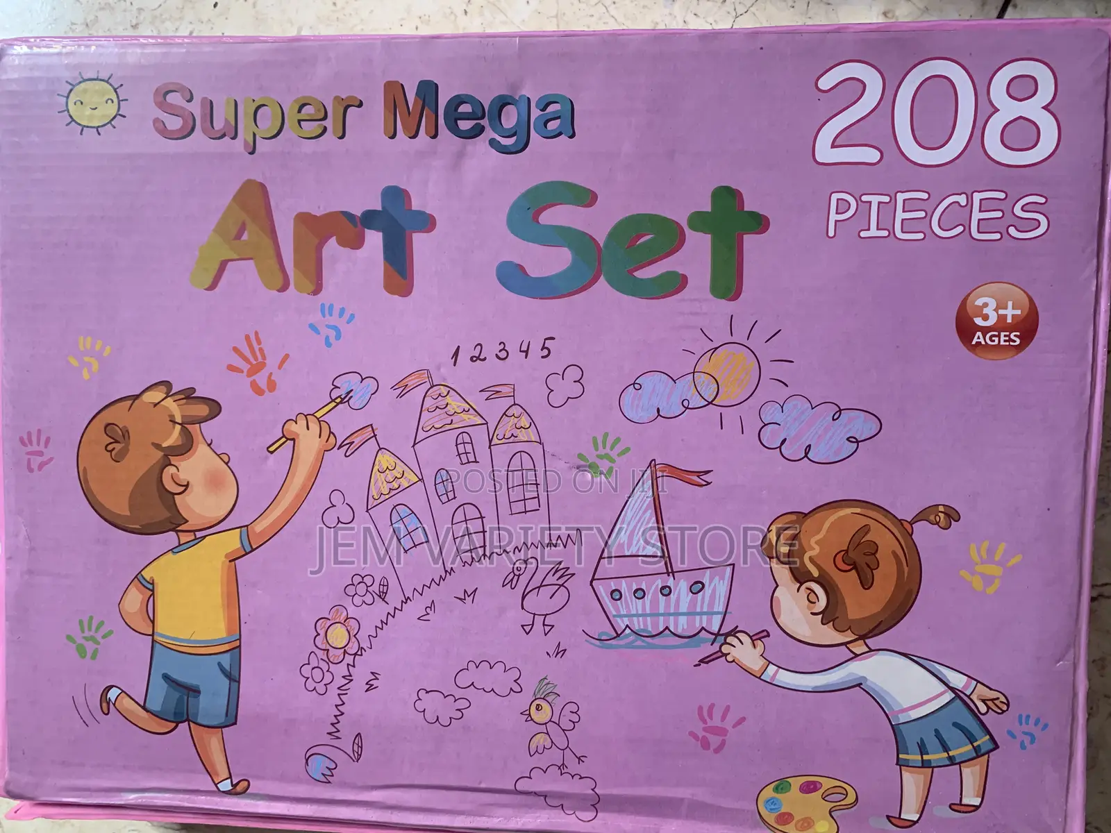 208 PCS Kids Super Mega Art Coloring Set