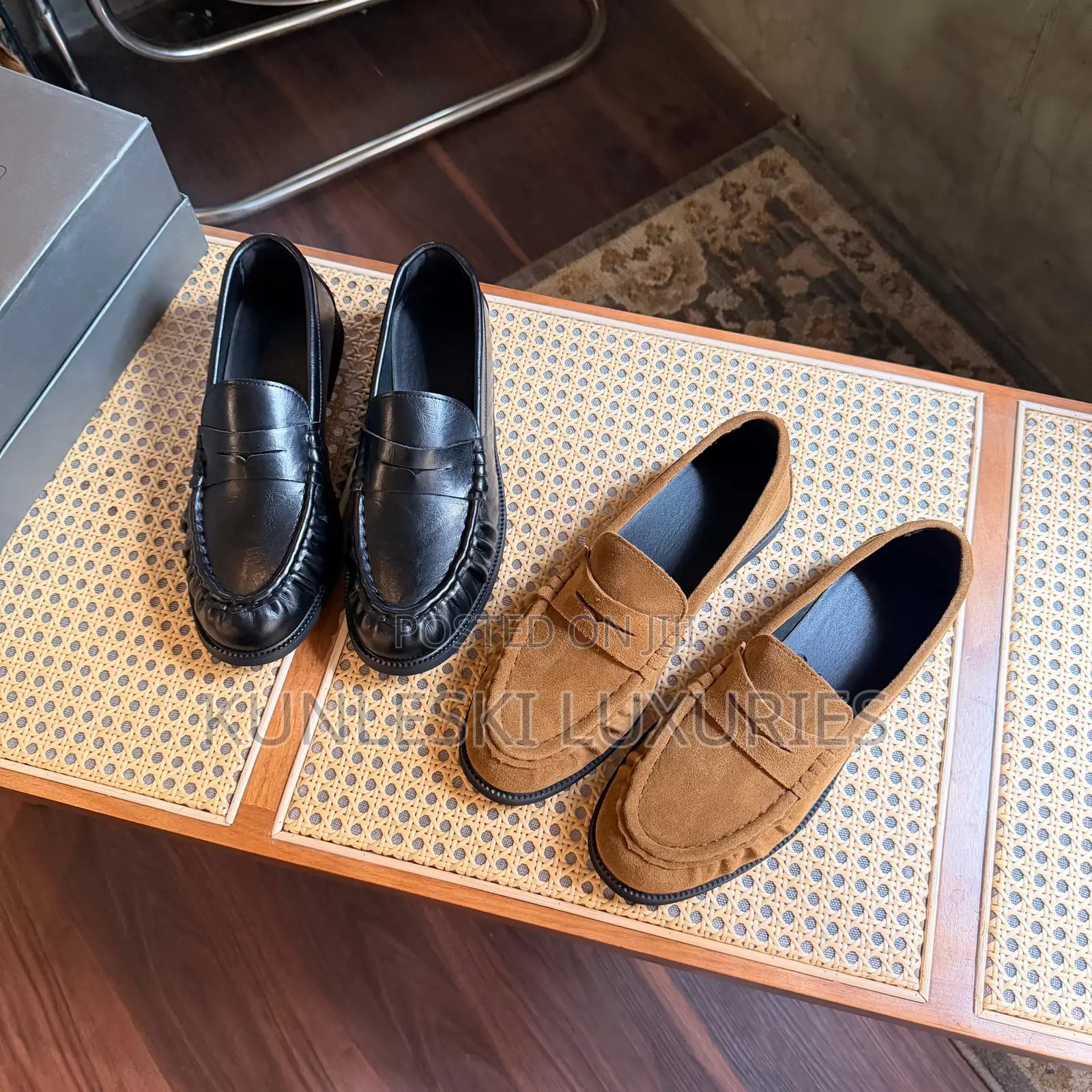 The Witchery Ruched Detailed Edge Suede Loafers Shoes